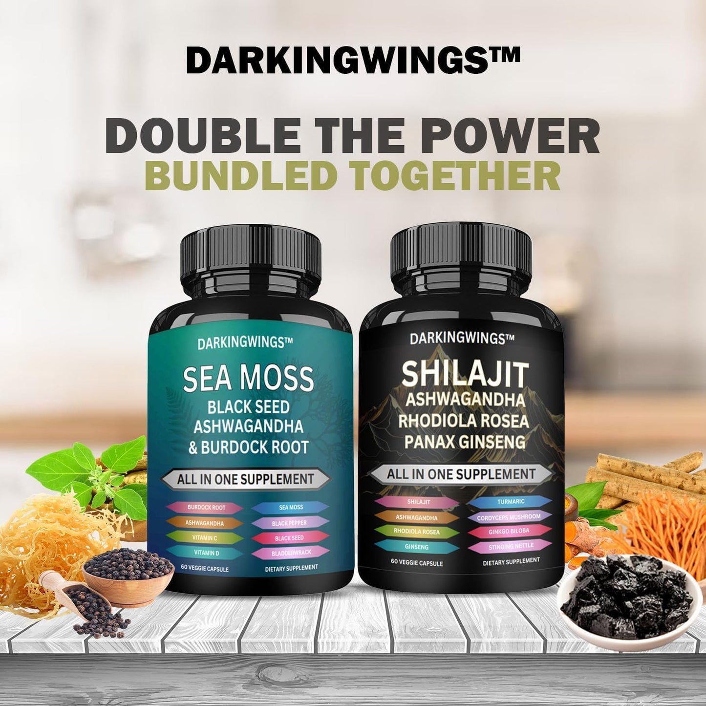 Shilajit and Sea Moss Capsule, Complete Vitality Formula